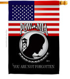 US POW MIA - Military Americana Vertical Impressions Decorative Flags HG140626 Made In USA