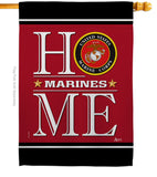 Marine Corps Home - Military Americana Vertical Impressions Decorative Flags HG140632 Made In USA