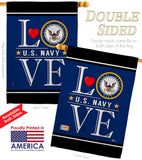 US Navy Love - Military Americana Vertical Impressions Decorative Flags HG140633 Made In USA