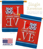 Coast Guard Love - Military Americana Vertical Impressions Decorative Flags HG140634 Made In USA