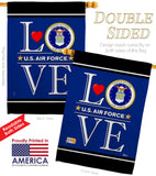 US Air Force Love - Military Americana Vertical Impressions Decorative Flags HG140636 Made In USA