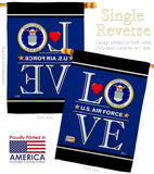 US Air Force Love - Military Americana Vertical Impressions Decorative Flags HG140636 Made In USA