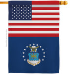 US Air Force - Military Americana Vertical Impressions Decorative Flags HG140717 Made In USA