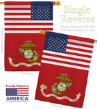 US Marine Corps - Military Americana Vertical Impressions Decorative Flags HG140730 Made In USA