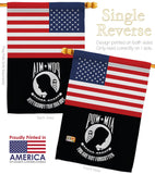 US POW/MIA - Military Americana Vertical Impressions Decorative Flags HG140732 Made In USA