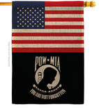 US POW/MIA - Military Americana Vertical Impressions Decorative Flags HG140732 Made In USA