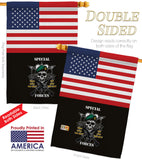 US Special Forces - Military Americana Vertical Impressions Decorative Flags HG140733 Made In USA