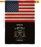 US Special Forces - Military Americana Vertical Impressions Decorative Flags HG140733 Made In USA