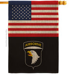 US 101st. Airborne - Military Americana Vertical Impressions Decorative Flags HG140737 Made In USA