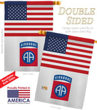 US 82nd. Airborne - Military Americana Vertical Impressions Decorative Flags HG140738 Made In USA