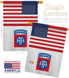 US 82nd. Airborne - Military Americana Vertical Impressions Decorative Flags HG140738 Made In USA