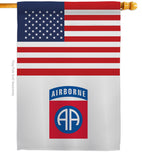 US 82nd. Airborne - Military Americana Vertical Impressions Decorative Flags HG140738 Made In USA