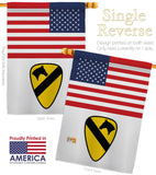 US 1st Cavalry - Military Americana Vertical Impressions Decorative Flags HG140739 Made In USA