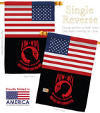 US Red POW/MIA - Military Americana Vertical Impressions Decorative Flags HG140742 Made In USA