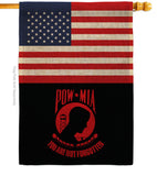 US Red POW/MIA - Military Americana Vertical Impressions Decorative Flags HG140742 Made In USA