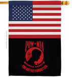 US Red POW/MIA - Military Americana Vertical Impressions Decorative Flags HG140742 Made In USA