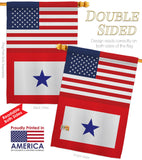 US Blue Star - Military Americana Vertical Impressions Decorative Flags HG140743 Made In USA