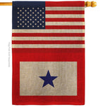 US Blue Star - Military Americana Vertical Impressions Decorative Flags HG140743 Made In USA