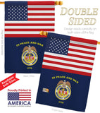 US Merchant Marine - Military Americana Vertical Impressions Decorative Flags HG140745 Made In USA