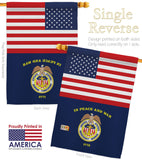 US Merchant Marine - Military Americana Vertical Impressions Decorative Flags HG140745 Made In USA