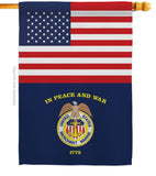 US Merchant Marine - Military Americana Vertical Impressions Decorative Flags HG140745 Made In USA