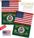 US Retired Army - Military Americana Vertical Impressions Decorative Flags HG140747 Made In USA