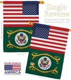 US Retired Army - Military Americana Vertical Impressions Decorative Flags HG140747 Made In USA