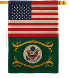 US Retired Army - Military Americana Vertical Impressions Decorative Flags HG140747 Made In USA