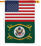 US Retired Army - Military Americana Vertical Impressions Decorative Flags HG140747 Made In USA