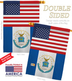 US Retired Air Force - Military Americana Vertical Impressions Decorative Flags HG140748 Made In USA