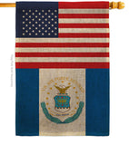 US Retired Air Force - Military Americana Vertical Impressions Decorative Flags HG140748 Made In USA