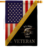 Home of US Navy - Military Americana Vertical Impressions Decorative Flags HG140888 Made In USA