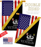 Home of US Airborne - Military Americana Vertical Impressions Decorative Flags HG140890 Made In USA