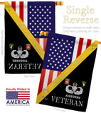 Home of US Airborne - Military Americana Vertical Impressions Decorative Flags HG140890 Made In USA