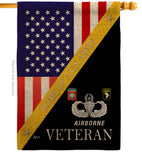 Home of US Airborne - Military Americana Vertical Impressions Decorative Flags HG140890 Made In USA