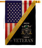 Home of Arny Special Forces - Military Americana Vertical Impressions Decorative Flags HG140893 Made In USA