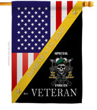 Home of Arny Special Forces - Military Americana Vertical Impressions Decorative Flags HG140893 Made In USA