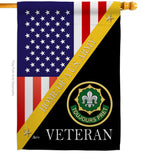 Home of 2nd Cavalry Regiment - Military Americana Vertical Impressions Decorative Flags HG140895 Made In USA