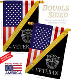 Home of De Opppresso Liber - Military Americana Vertical Impressions Decorative Flags HG140897 Made In USA