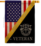 Home of De Opppresso Liber - Military Americana Vertical Impressions Decorative Flags HG140897 Made In USA