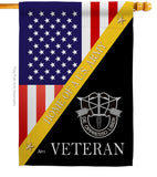 Home of De Opppresso Liber - Military Americana Vertical Impressions Decorative Flags HG140897 Made In USA