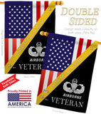 Home of Airborne - Military Americana Vertical Impressions Decorative Flags HG140900 Made In USA