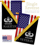 Home of Airborne - Military Americana Vertical Impressions Decorative Flags HG140900 Made In USA