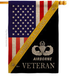 Home of Airborne - Military Americana Vertical Impressions Decorative Flags HG140900 Made In USA