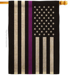 US Thin Purple Line - Military Americana Vertical Impressions Decorative Flags HG140922 Made In USA