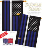 US Thin White Line - Military Americana Vertical Impressions Decorative Flags HG140924 Made In USA