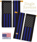 US Thin White Line - Military Americana Vertical Impressions Decorative Flags HG140924 Made In USA