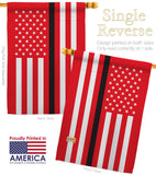 US Thin Black Line - Military Americana Vertical Impressions Decorative Flags HG140925 Made In USA