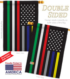 US First Responders Line - Military Americana Vertical Impressions Decorative Flags HG140927 Made In USA