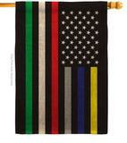 US First Responders Line - Military Americana Vertical Impressions Decorative Flags HG140927 Made In USA